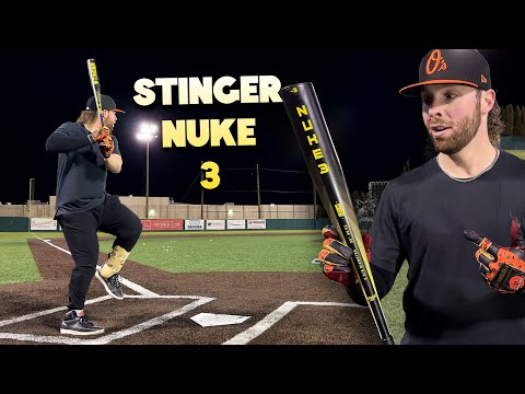 Hitting with the Stinger NUKE 3 | BBCOR Baseball Bat Review