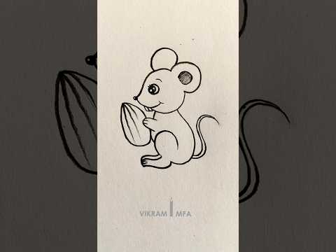 Simple drawing shorts || how to draw a rat || VIKRAM MFA || #simple #drawing #shorts