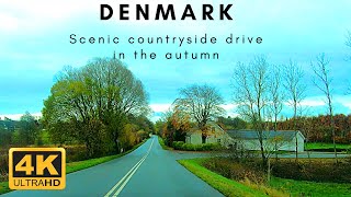 4K DENMARK || Scenic drive through countryside of Denmark || Autumn in Denmark ||