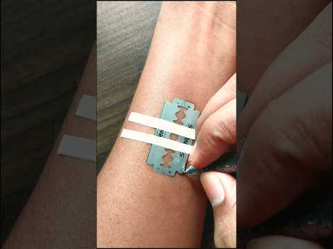 DIY easy tattoo design using blade.........#tattoo #viral  #art #drawing #easytattoo #diytattoo