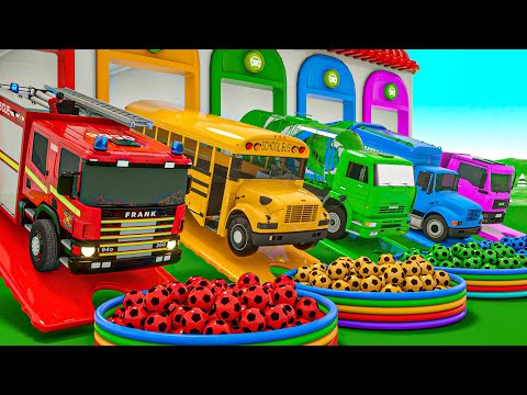 Wheels On the Bus Kids Songs ⚽️⚽️⚽️ - Soccer ball shaped wheels - Baby Nursery Rhymes & Kids Songs