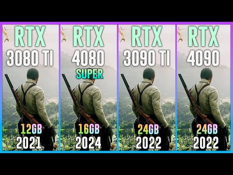 RTX 3080 TI vs RTX 4080 SUPER vs RTX 3090 TI vs RTX 4090 - Test in 20 Games