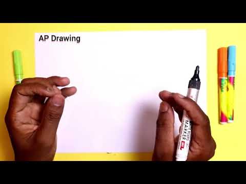 4 मिनट में ताजमहल का चित्र बनाना सीखे - how to Draw Taj Mahal from 444 numb.mp4