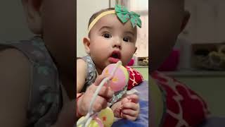 Baby playing funny video ! #shorts #babygirl #reels #babyfun #malishka #iphone