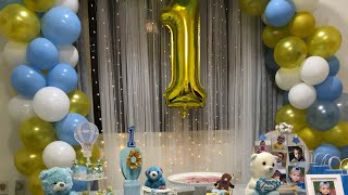 Teddy bear theme party | theme party | first birthday theme party for boys | first birthday theme