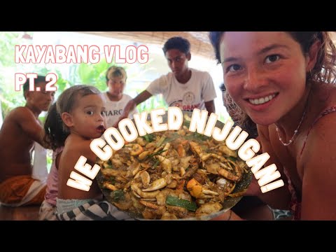 We Cooked NIJUGAN (crab with young coconut meat)! Kayabang Vlog part 2