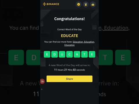 WOTD BINANCE | WORD OF THE DAY |  07 LETTER WORD | BIANACE  Unlocking the Secret of the 7 letter