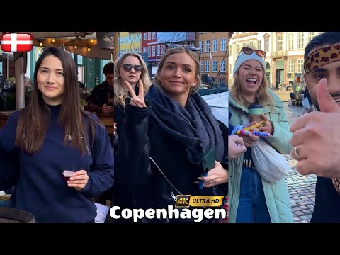 Busy Saturday in Downtown 🇩🇰 Copenhagen Denmark, 4K Walking Tour, February 2024