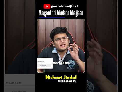 Maqsad nahi bhoolna hai 🔥 | JEE 2025 | JEE 2026 #jeemains #shorts #iitjee