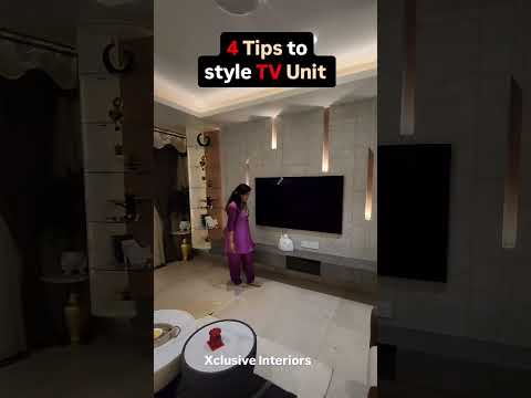 4 Tips to style TV unit #tvunits #interiordesign