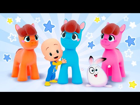 Magic Play-Doh Ponies! | Toddlers Learning | Cleo & Cuquin