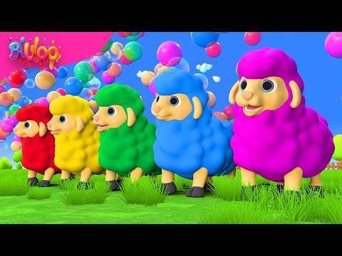 Baa Baa Black Sheep | Colorful Sheep Song | BluLoo Nursery Rhymes & Kids Songs