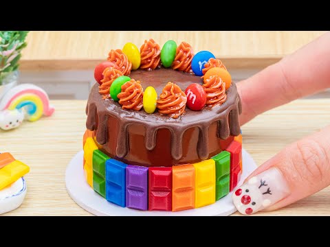 Moist Chocolate Cake Recipe 🎂Yummy Miniature Rainbow Chocolate Cake Idea by Lotus Cakes