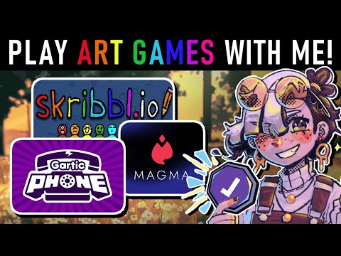 🎨 Scribblio, Gartic Phone, and Magma w/ Viewers!! [Twitch Partner Celebration!]🍄