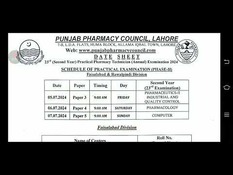 Pharmacy Technician Second Year Practical Phase 2