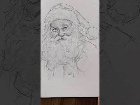 draw Santa Claus on Christmas 2024 #shorts  #portraitdrawing #drawingtutorial