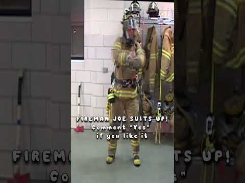 FIREMAN JOE Suits up FAST! - Lots & Lots of Firetrucks