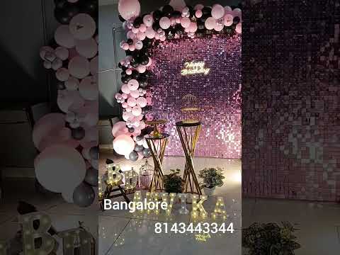 Glitter pannels decoration by balloons Avenue, Marathahalli, Whitefield,book you decoration