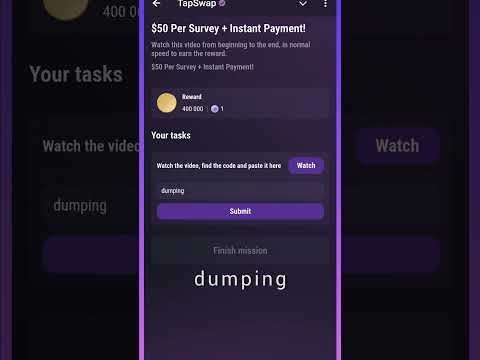 Code for Earn 50$ Per Survey + Instant Payment                   #crypto #tapswap #telegram #gaming