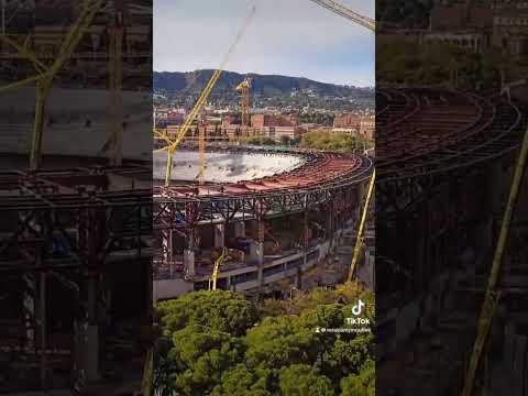 Trabajando en las gradas del #campnou #barça #barcelona #fcb #fcbarcelona #futbol #soccer #messi