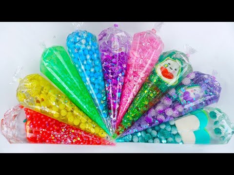 Making slime with piping bags satisfying slime videos! #ASMR #Relaxing slime #daisyslime #abocado