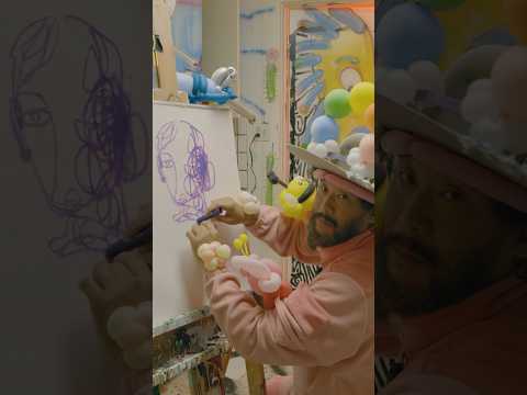 David Choe's Unique Double Handed Technique #davidchoe #twohanded #painting #arttips  #arttricks