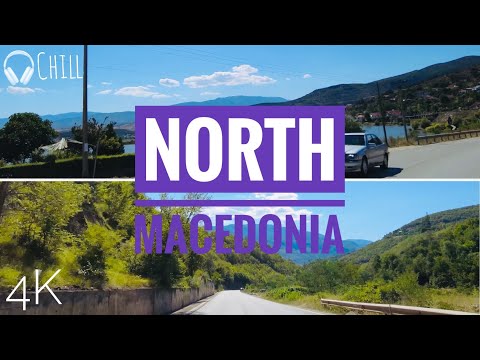 Skopje, North Macedonia to Albania, Tirana. Virtual 4K Drive | Chill music.