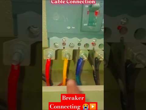 How to install a Circuit Breaker 😭▶️ || Cable Connection Breaker #shorts