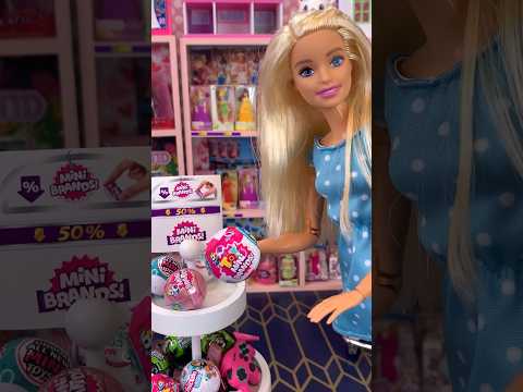 Barbie Doll Toy Store Shopping for Mini Brands #shorts #barbie