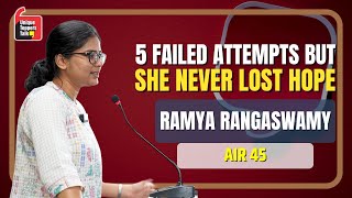 Celebrating Excellence | UNIQUE TOPPERS' TALK |  Ramya Rangaswamy | AIR 45 | Full Speech