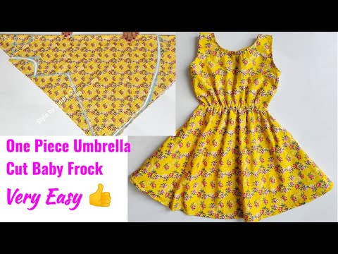 One Piece Umbrella cut Baby frock cutting and stitching | Baby Frock cutting and stitching