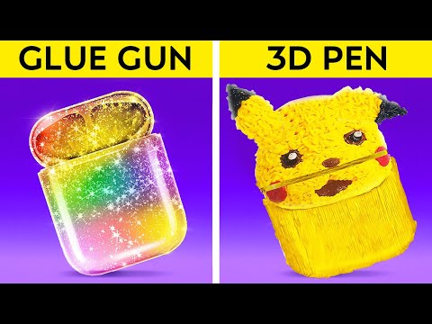 GLUE GUN vs. 3D PEN CRAFTS 🧡💛 Ultimate Craft Showdown - What's Better? Cool DIY Ideas by 123 GO