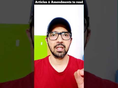 Articles and Amendments to read for UPSC CSE #shorts