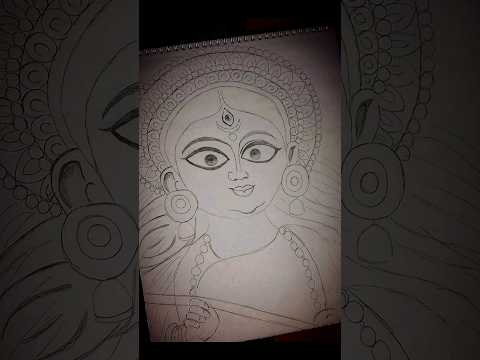 Easy maa durga drawing😍 #shorts #durga #trending #viral