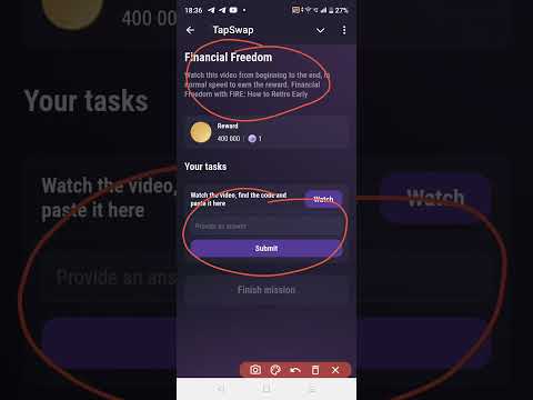 Financial Freedom tapSwap video code Financial Freedom  tapSwap code | #tapswap #code