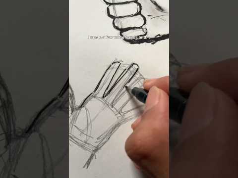 Best way to LEARN drawing HANDS!!🔥 -#shorts