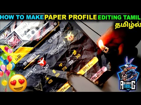 Paper Profile Editing Free Fire Tamil | Trending free fire paper profile edit | paper profile edit