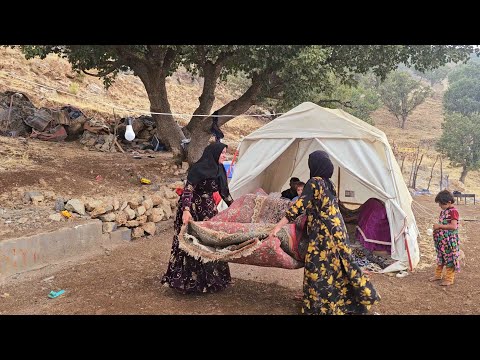 The rain falling on the nomads' tents and Dariush's failure to find work