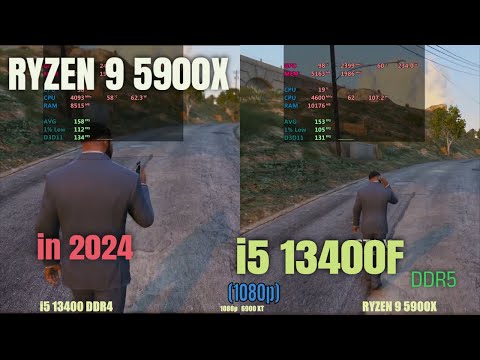 Ryzen 5900x vs i5 13400 (DDR4) in 2024