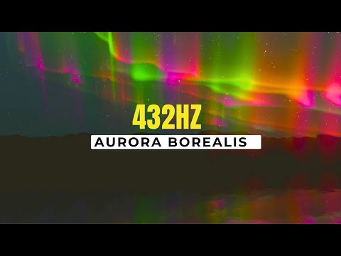 432Hz | Aurora Borealis | Positive Energy Boost | Dark Screen At 5 Minutes