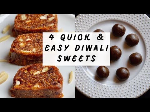 4 Quick & Easy Diwali Sweets for Babies, Toddlers & Kids | Deepavali Sweets/Snacks