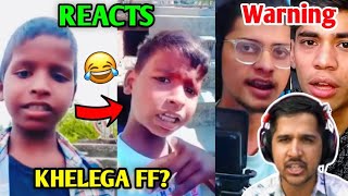 VIRAL Kid Reacts to "KHELEGA FREE FIRE" Video🤣 | YouTuber gave WARNING to Garena, Desi Gamer ANGRY