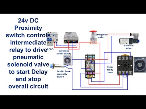 24V Proximity Switch & Relay Control: Solenoid Valve with Delay Start/Stop @Electricalgenius