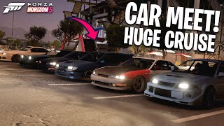 We FINALLY had a HUGE CAR MEET / CRUISE around the NEW MAP! | Forza Horizon 5