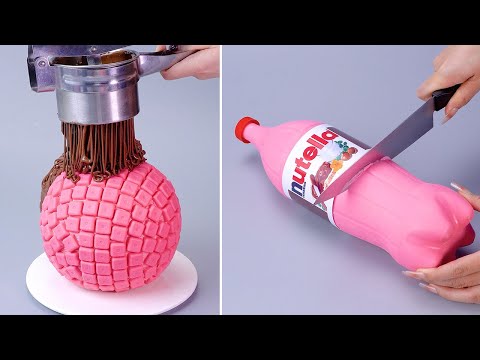 Homemade PINK Chocolate Cake Decorating Hacks | Awesome Chocolate Cake Decoration Tutorial