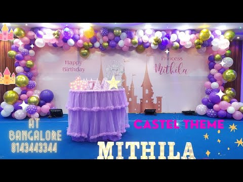 Castle birthday theme | Diy castle backdrop | Castle theme birthday party| First birthday theme deco