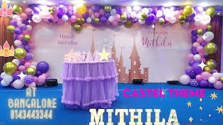 Castle birthday theme | Diy castle backdrop | Castle theme birthday party| First birthday theme deco