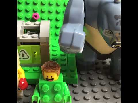 Lego Sticky Bricks Gets no Candy on Halloween! #shorts