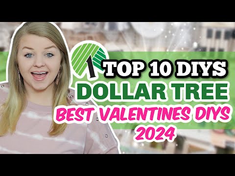 Dollar Tree BEST VALENTINES DAY DIYS 2024 (easy hacks + decor ideas!) | Krafts by Katelyn