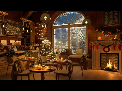 Christmas JAZZ Instrumental Playlist - 4K Coffee Shop - Bossa Nova Jazz Music to Relax, Study